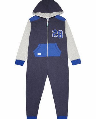 Bhs Boys Navy Baseball Onesie, grey marl 8882933941
