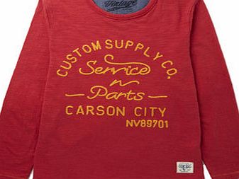 Bhs Boys Red Long Sleeved Top, red 2075823874