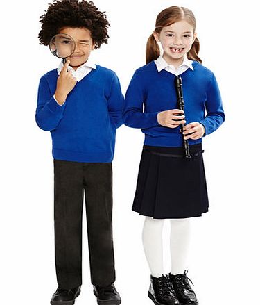 Boys Royal Blue Unisex Junior Great Value V-Neck