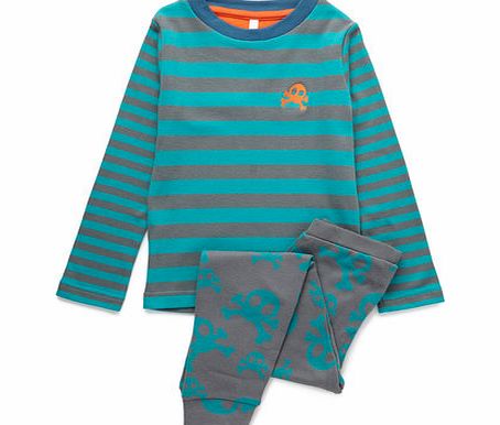 Bhs Boys Skull Design Pyjama, jade 8883797879