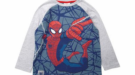Bhs Boys Spider-Man Raglan Sleeve Top, grey 1621330870