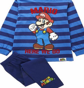 Bhs Boys Super Mario Pyjamas, blue 8890111483