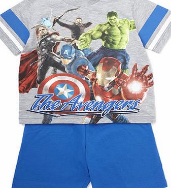 Bhs Boys The Avengers Shortie Pyjamas, grey multi