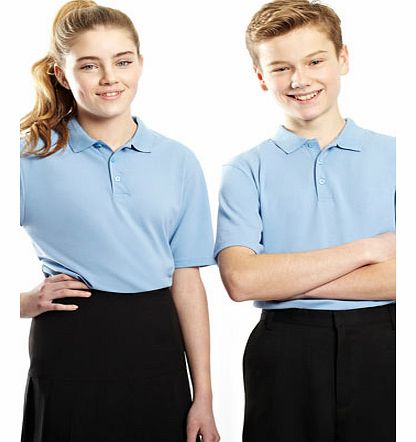 Bhs Boys Unisex Blue 3 Pack Polo Shirt, Blue