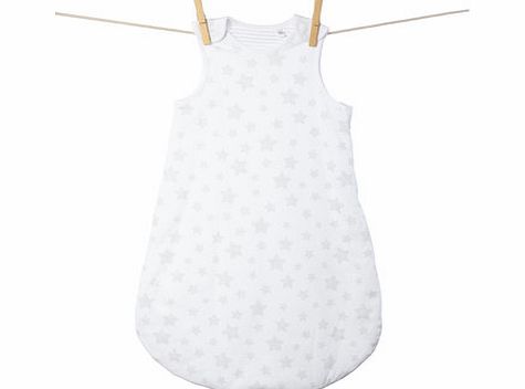 Bhs Boys Unisex Star Print 2.5 tog Sleepbag, white