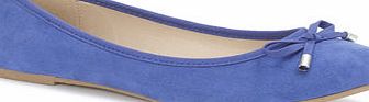 Bhs Bright Blue Ballerina Pumps in Microsuede,