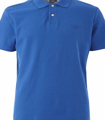Bhs Bright Blue Plain Cotton Pique Polo Shirt, Blue