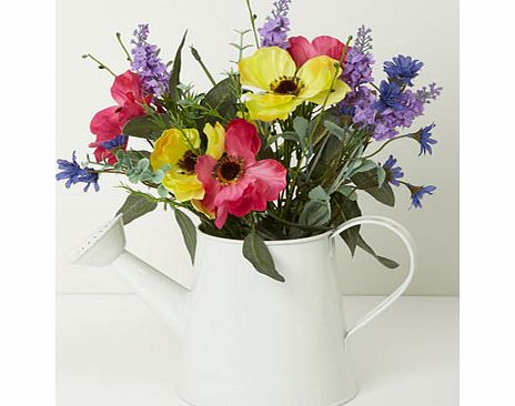 Bhs Bright flowers in white watering can, brights
