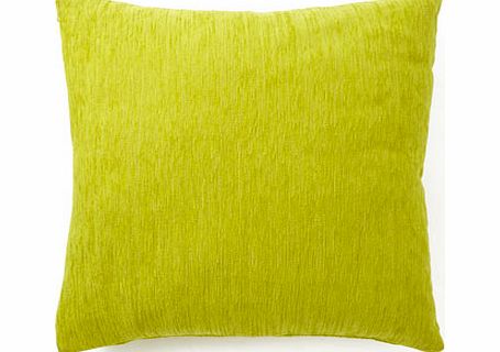 Bhs Bright green plain chenille cushion, bright