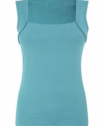 Bhs Bright Green Square Neck Vest, bright green