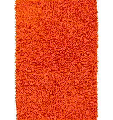 Bhs Bright Orange Cotton Loop Bath Mat, bright