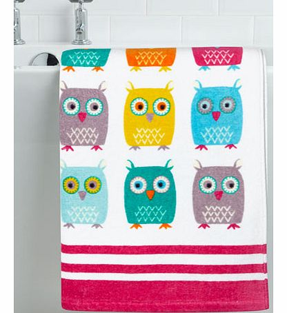 Bhs Bright Owl Print Bath Sheet, brights 1930881295