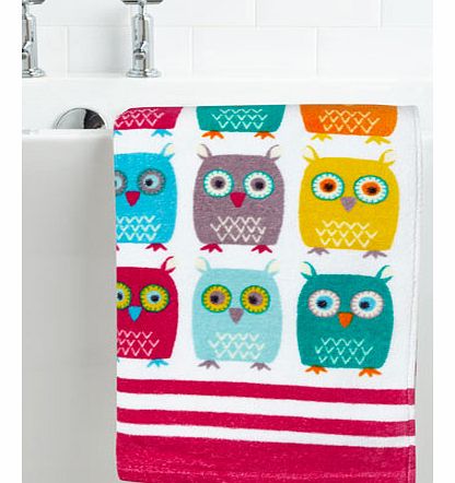 Bhs Bright Owl Print Bath Towel, brights 1930871295