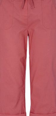 Bhs Bright Pink Cotton Crop Trousers, geranium pink