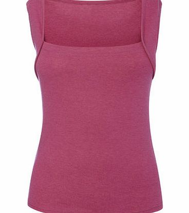 Bhs Bright Pink Square Neck Vest, bright pink