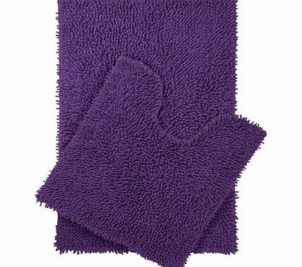 Bhs Bright Purple Cotton Loop Bath Mat, bright