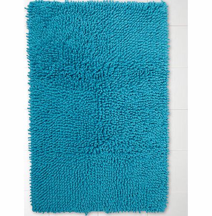 Bright Turquoise Cotton Loop Bath Mat, bright
