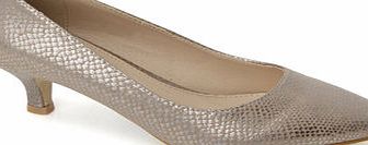 Bhs Bronze Kitten Heel Court Shoes, bronze 2845442221