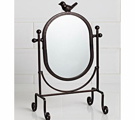 Bhs Bronze Vintage Curiosity oval bird top mirror,
