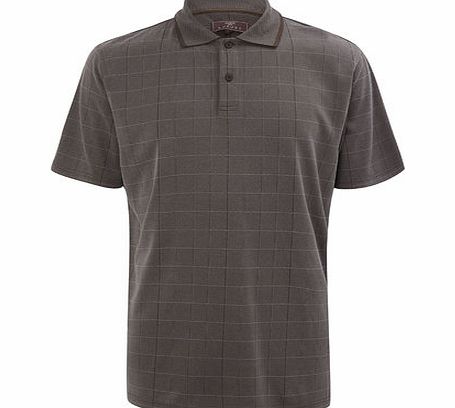 Brown Check Polo Shirt, Brown BR52S01FBRN