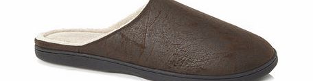Bhs Brown Memory Foam Mule Slippers, Brown BR62D02GBRN