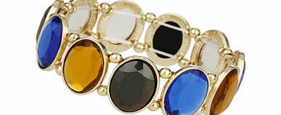 Bhs Brown Multi Oval Stone Bracelet, brown/multi