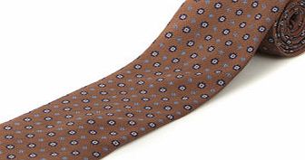 Bhs Brown Navy Floral Geometric Tie, Brown BR66D52GBRN