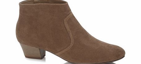 Bhs Brown Stitch Design Western Ankle Boot, brown