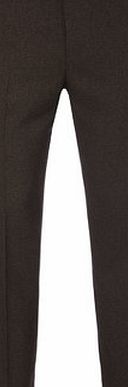 Bhs Brown Tailored Fit Flat Front Trousers, Brown