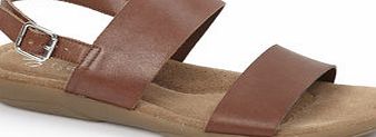 Bhs Brown Two Band Comfort Sandals, brown 2846210481
