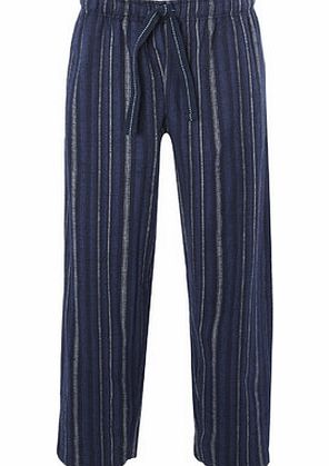 Brushed Cotton Striped Pyjama Bottoms, Blue