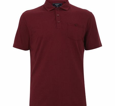 Bhs Burgundy Jersey Polo Shirt, BURGUNDY BR52J02GRED