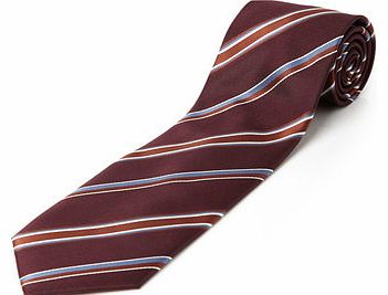 Bhs Burgundy Stripe Tie, Red BR66D30ERED