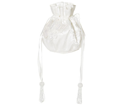 Butterfly ivory dolly bag
