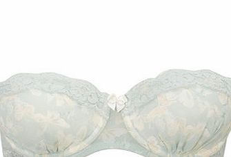 Bhs Butterfly Print Chiffon Balcony Bra, mint