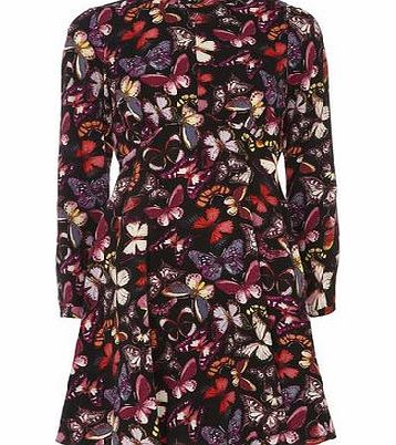 Bhs Butterfly Printed Dress, purple 19130800924