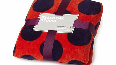 Carnaby orange  purple large spot print