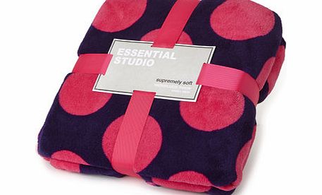Carnaby purple  pink large spot print