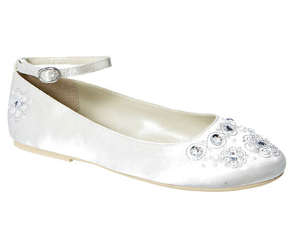 Carrie bridal gem ballerina shoe