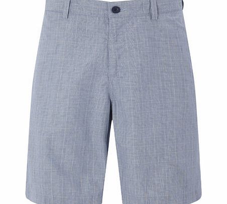 Bhs Chambray Checked Chino Shorts, Blue BR57H05GBLU