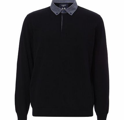 Chambray Collar Rugby Navy, NAVY BR53C04GNVY