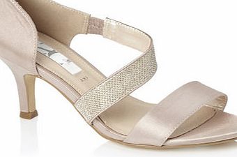 Bhs Champagne 2 Part Asymetric Heeled Sandals,