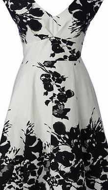 Bhs Champagne Border Print Prom Dress, champagne