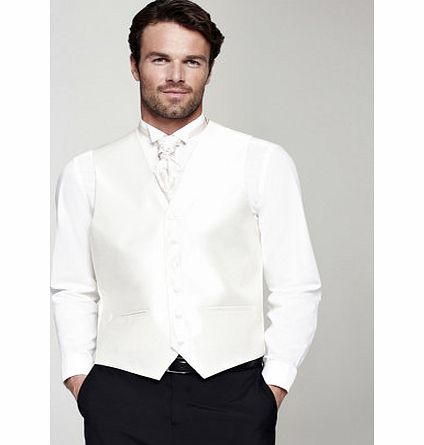 Bhs Champagne Paisley Wedding Cravat, Cream