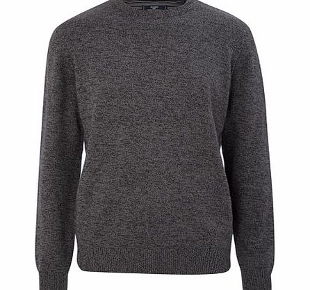 Bhs Charcoal Cotton Crew Neck Jumper, Grey BR53B03FGRY