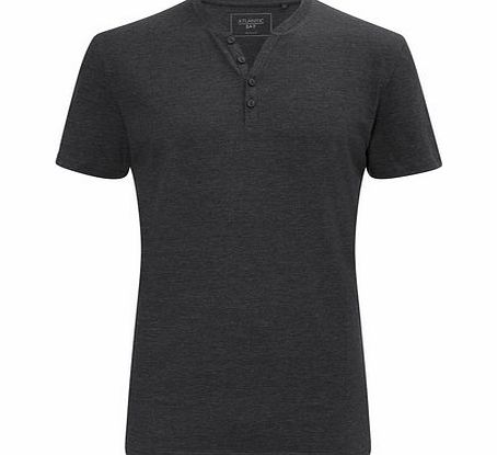 Bhs Charcoal Marl Grandad T-Shirt, Grey BR52B01FGRY