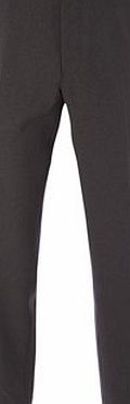 Bhs Charcoal Regular Fit Flat Front Trousers, Grey