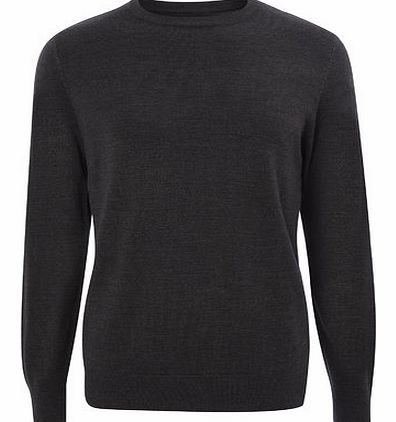 Bhs Charcoal Supersoft Crew Neck, Grey BR53A17FGRY