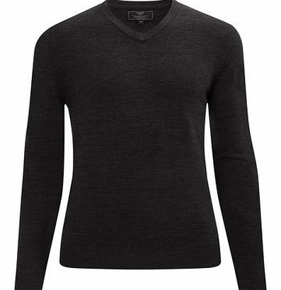 Bhs Charcoal Supersoft V Neck Jumper, Grey BR53A01FGRY