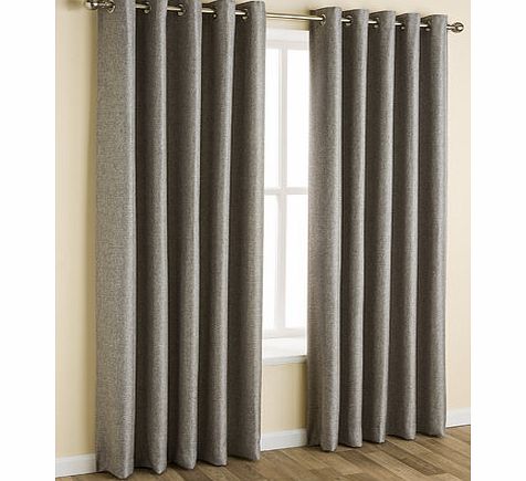 Bhs Charcoal textured woven eyelet curtain, charcoal